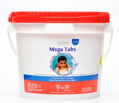 Mega Tabs Chlorine 200G Puck 5.8Kg Dazzle
